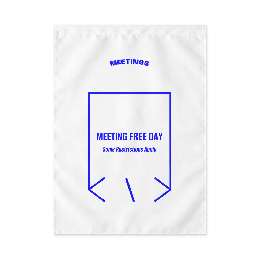 Meeting Free Day — White Blue back mockup