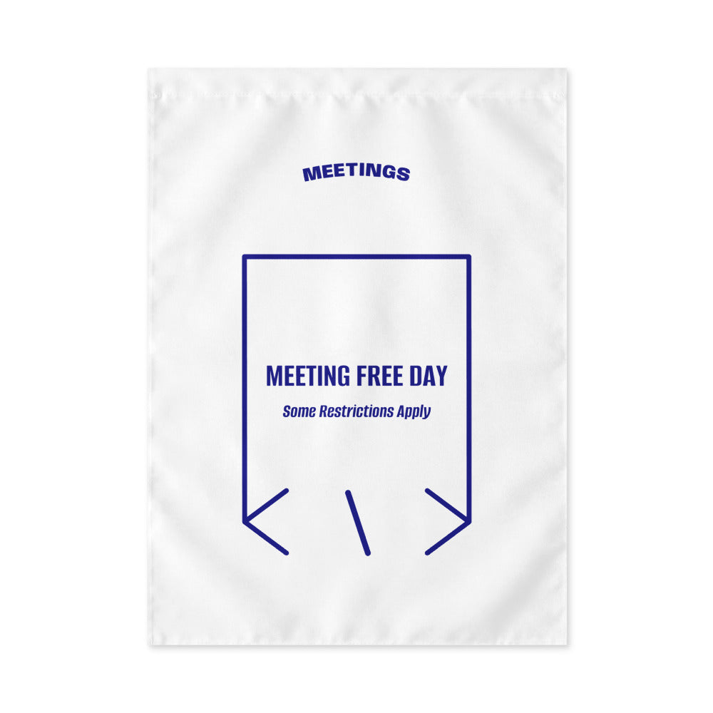 Meeting Free Day — White Navy back mockup