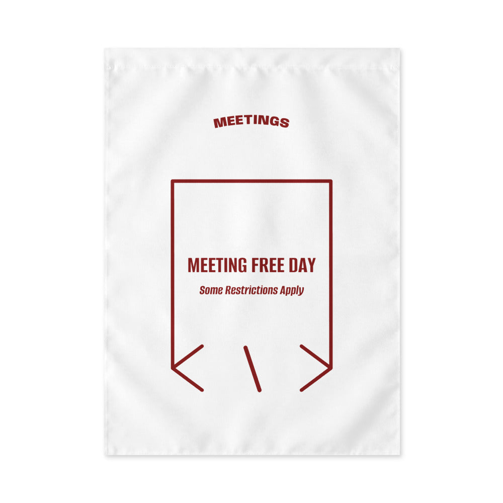 Meeting Free Day — White Maroon back mockup