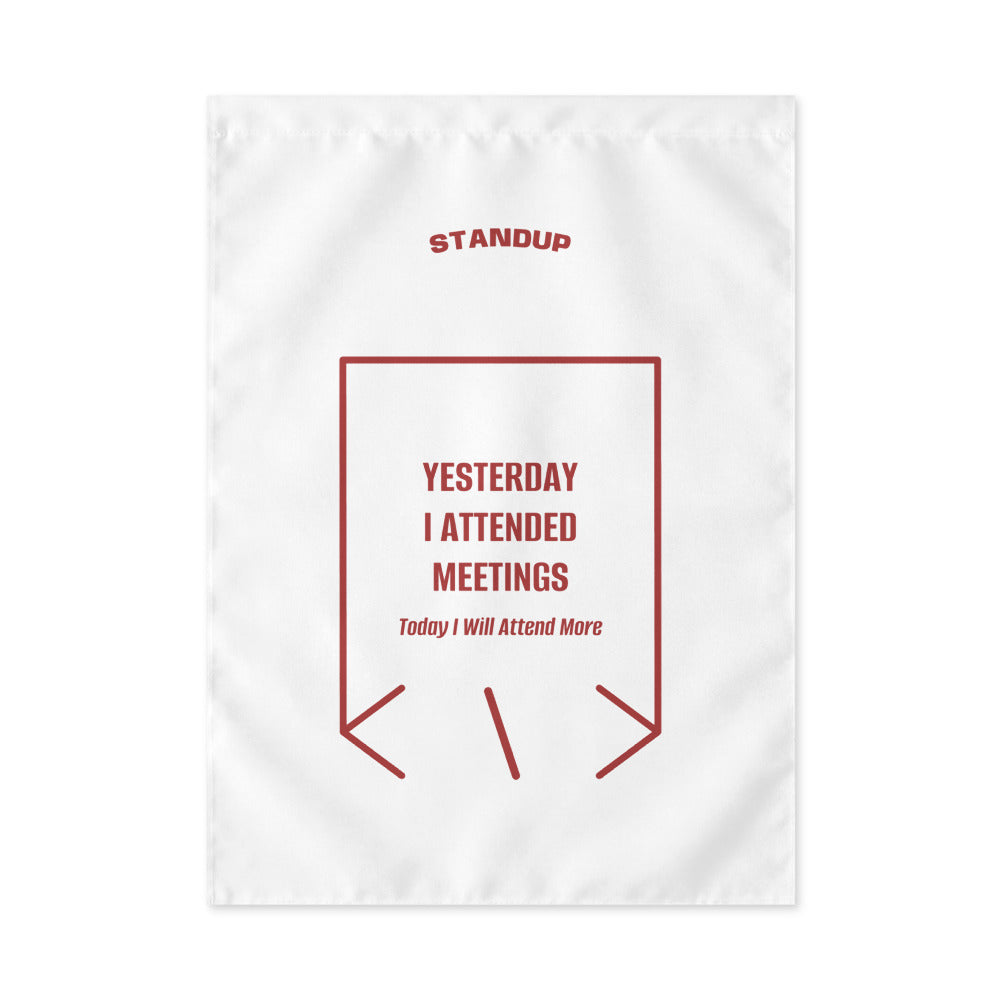 Yesterday I Attended Meetings — White Brown back mockup