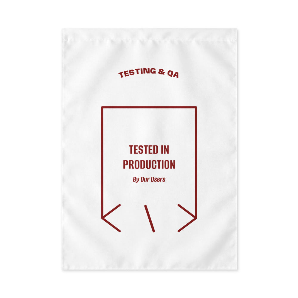 Tested In Production — White Maroon back mockup