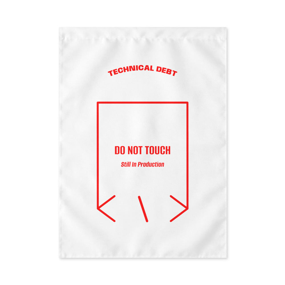 Do Not Touch — White Red back mockup