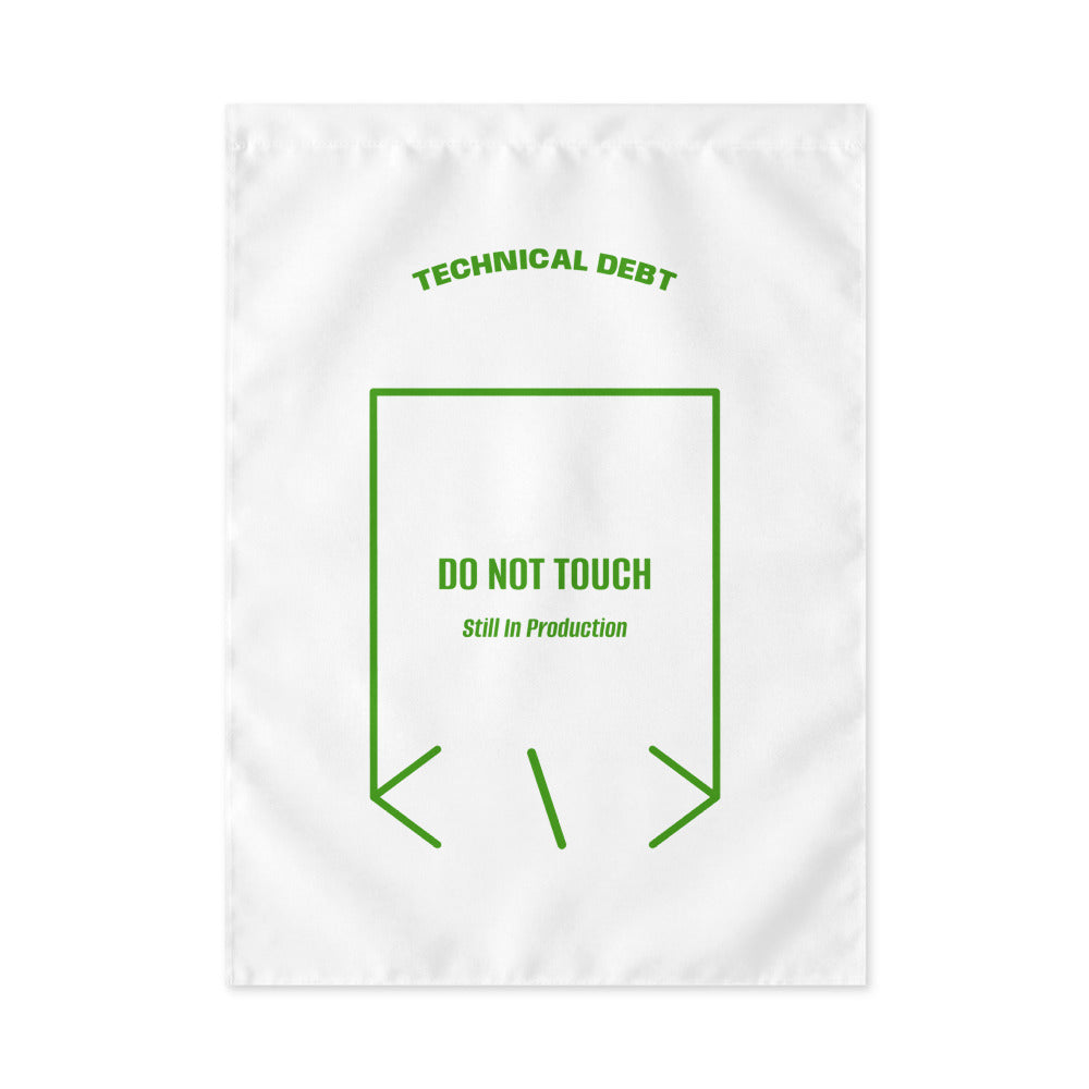 Do Not Touch — White Green back mockup