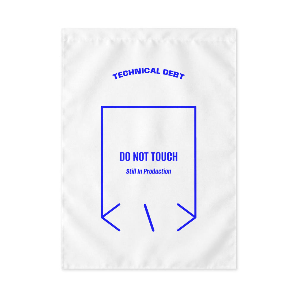 Do Not Touch — White Blue back mockup