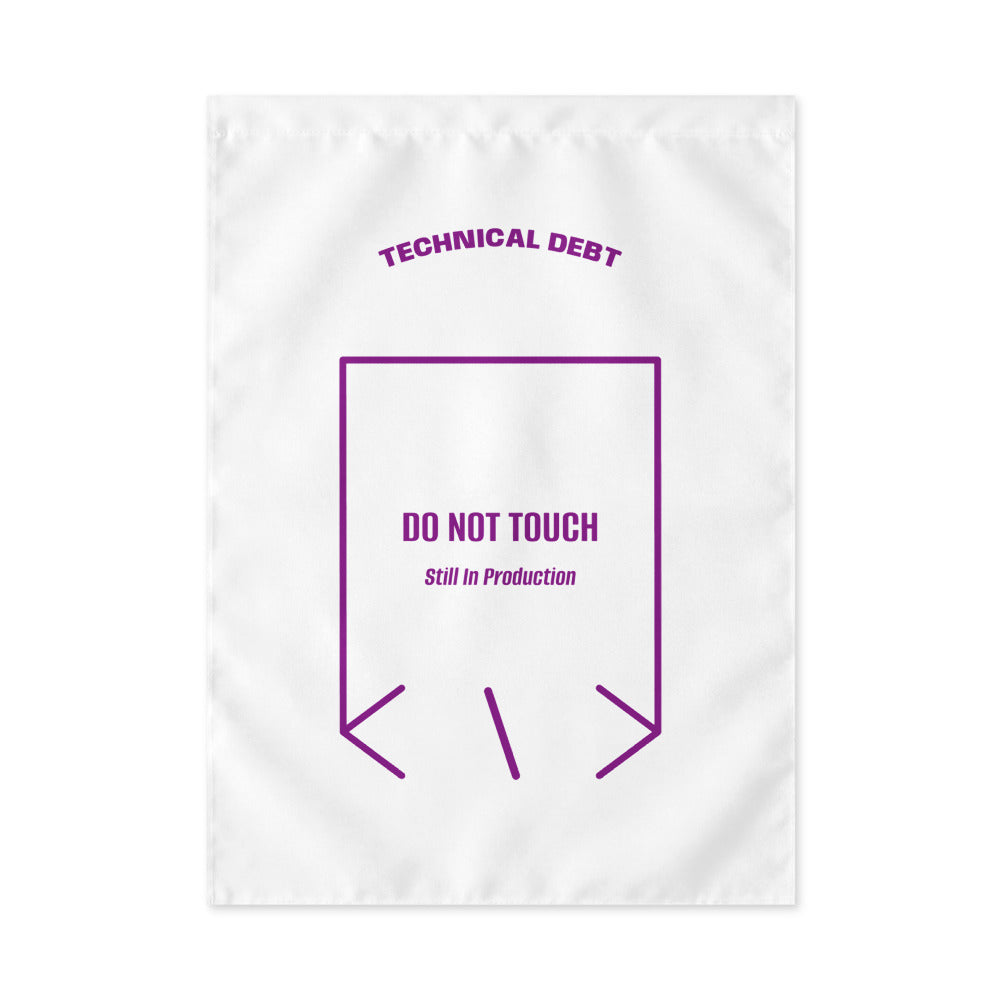 Do Not Touch — White Purple back mockup