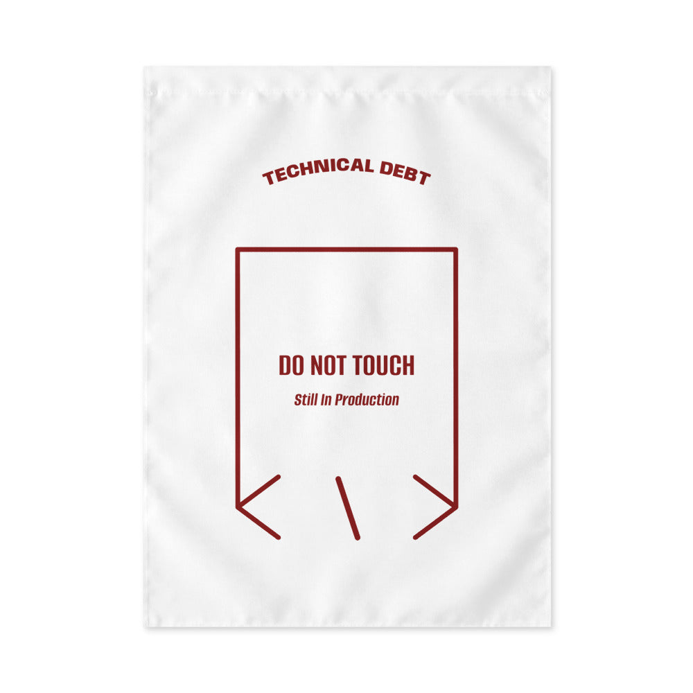 Do Not Touch — White Maroon back mockup