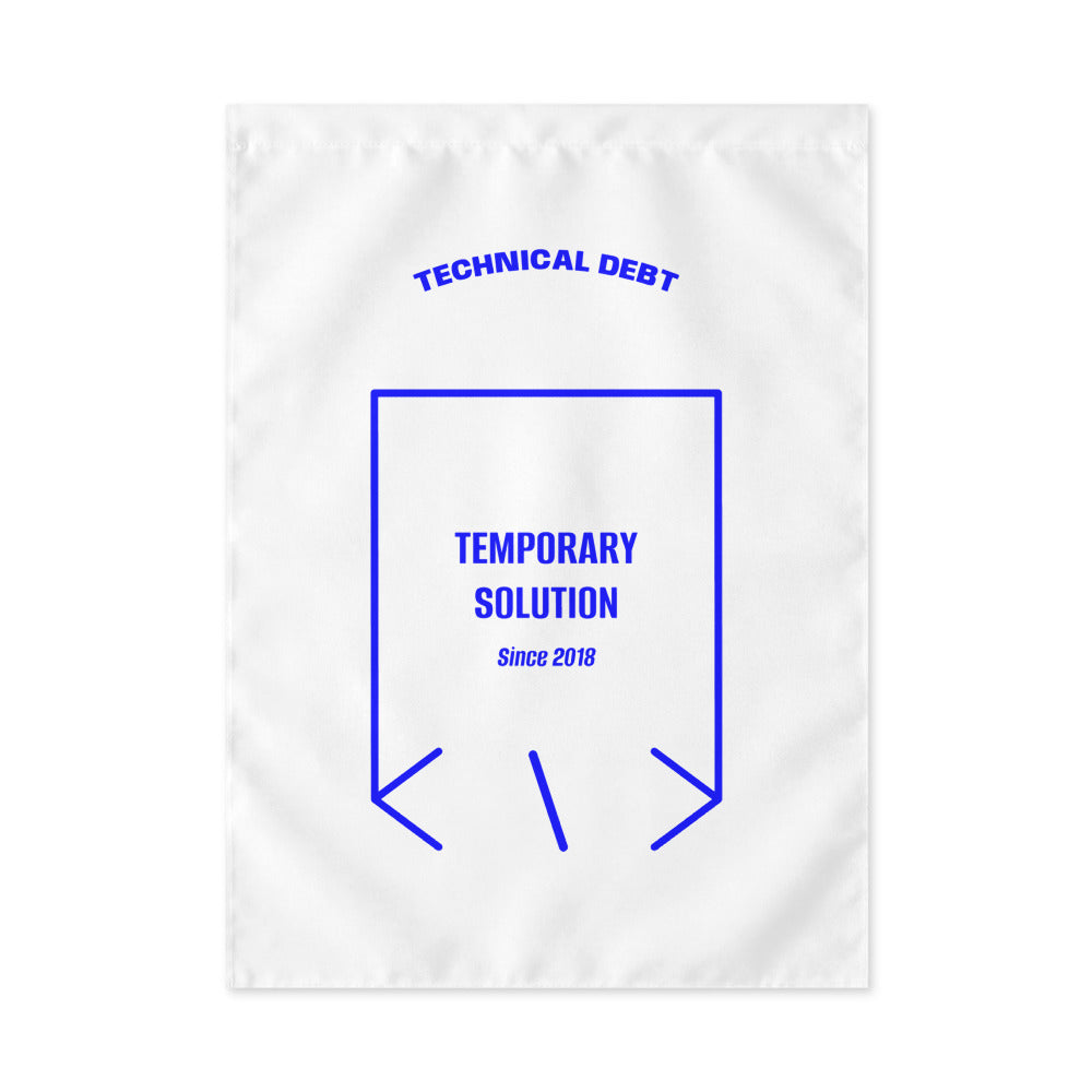 Temporary Solution — White Blue back mockup