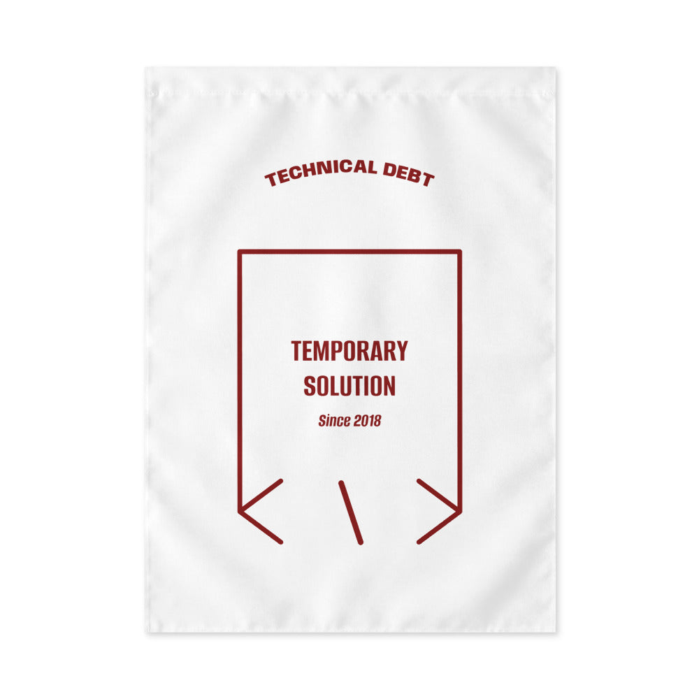 Temporary Solution — White Maroon back mockup
