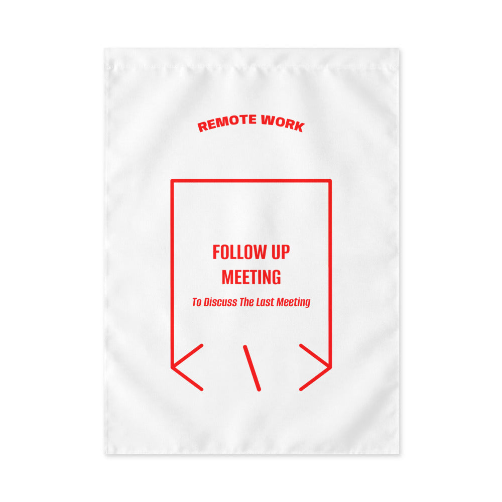 Follow Up Meeting — White Red back mockup