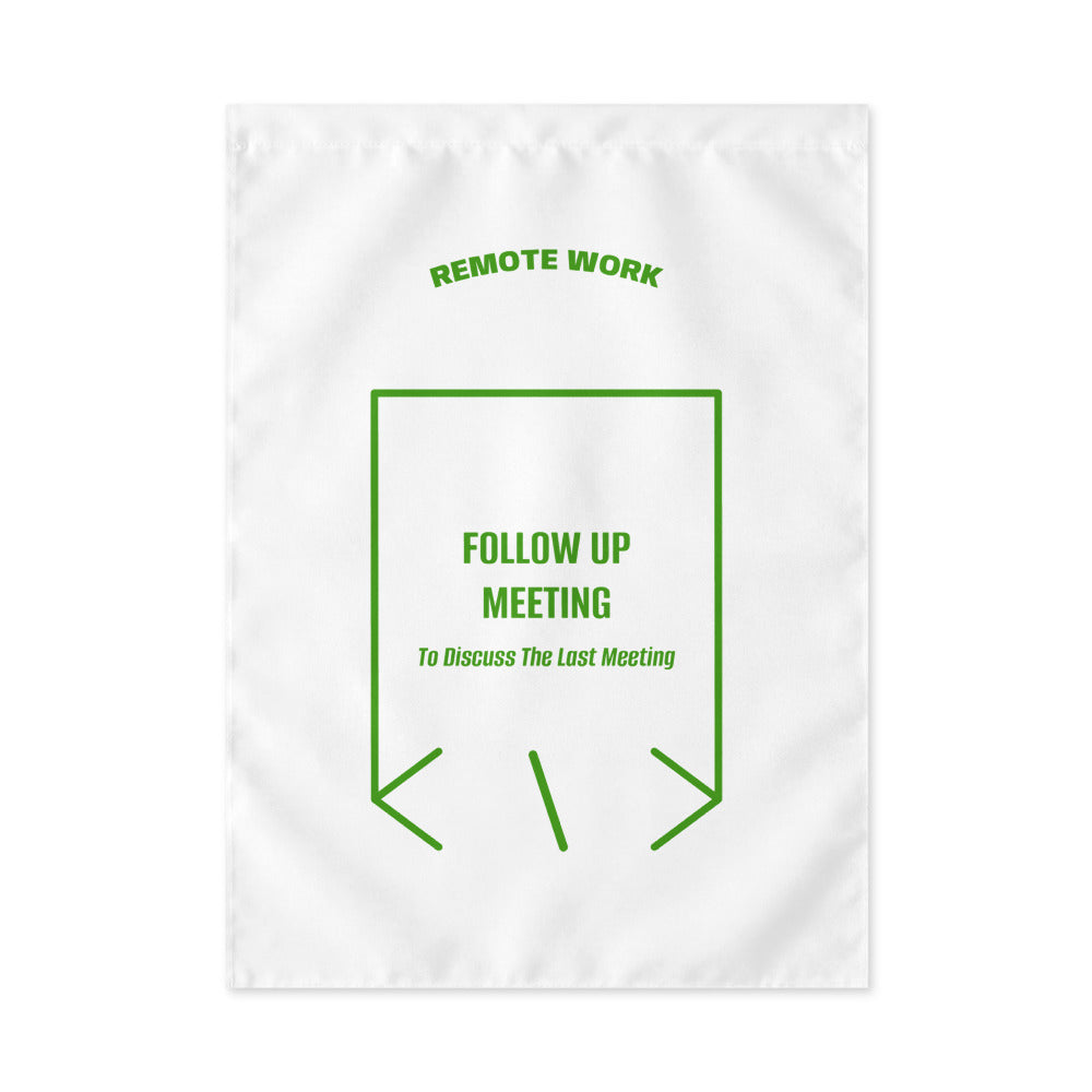 Follow Up Meeting — White Green back mockup