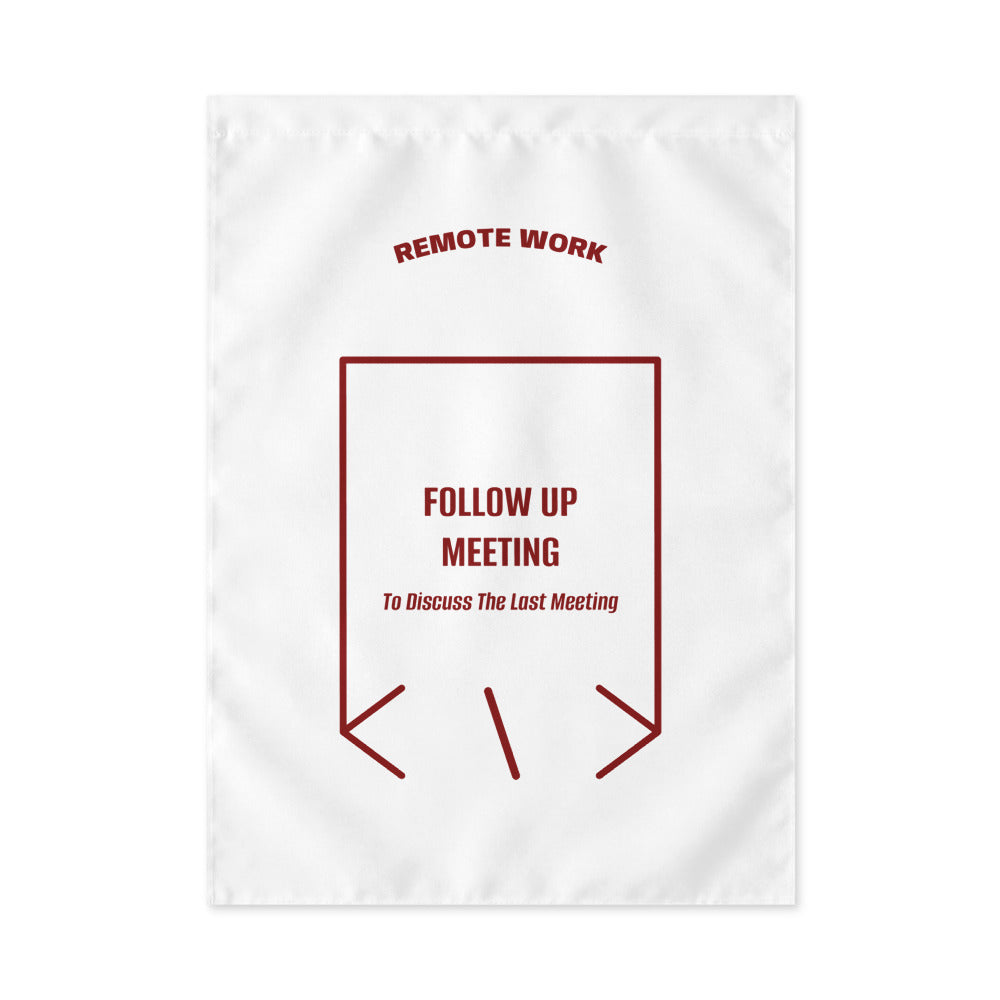 Follow Up Meeting — White Maroon back mockup