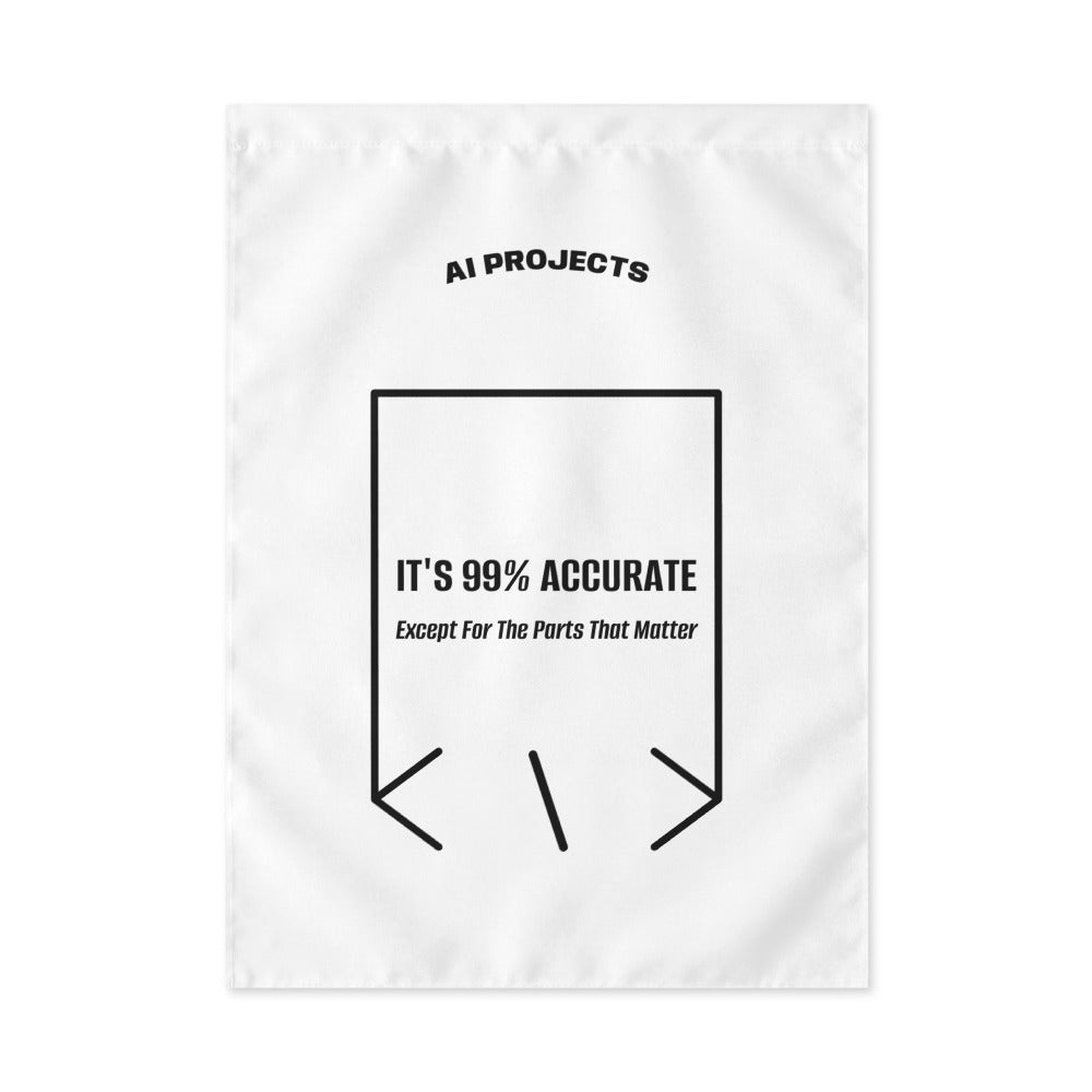 It's 99% Accurate — White Black back mockup