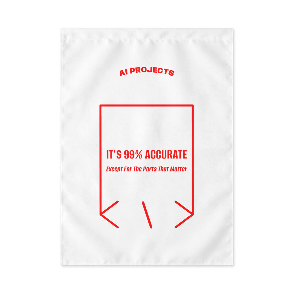 It's 99% Accurate — White Red back mockup