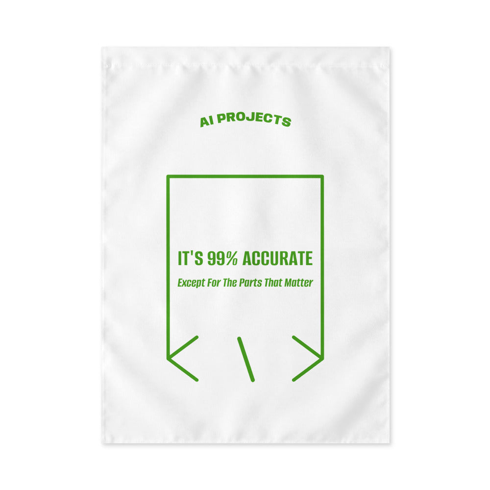 It's 99% Accurate — White Green back mockup