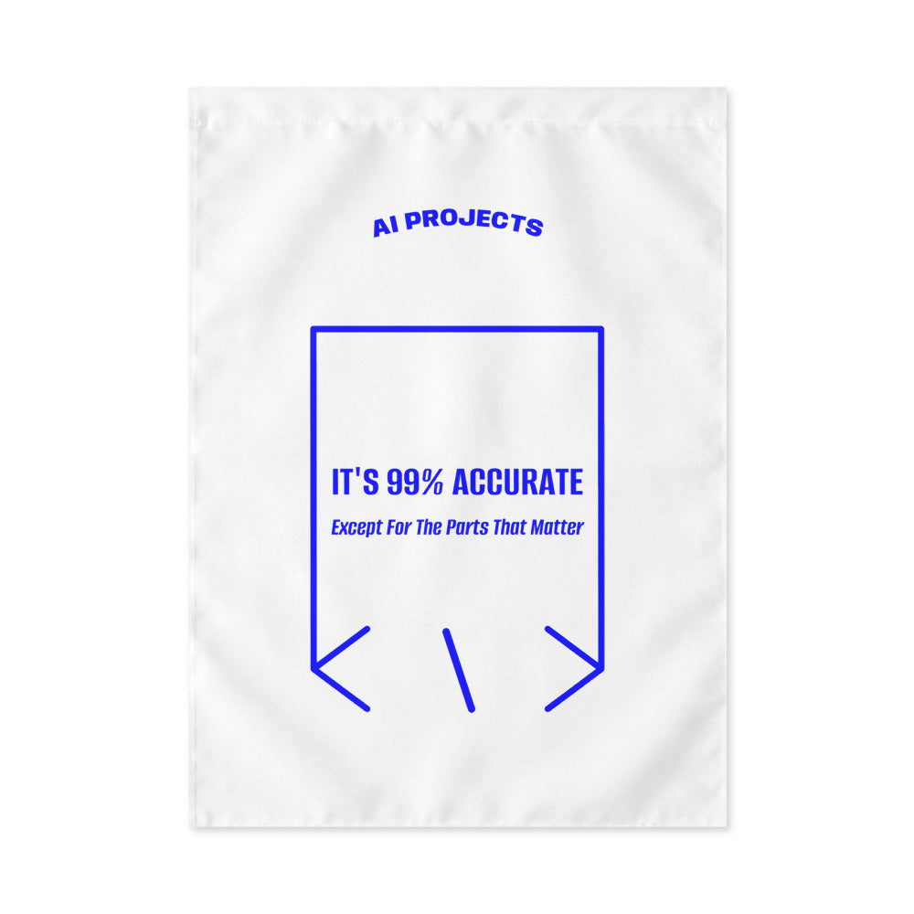 It's 99% Accurate — White Blue back mockup