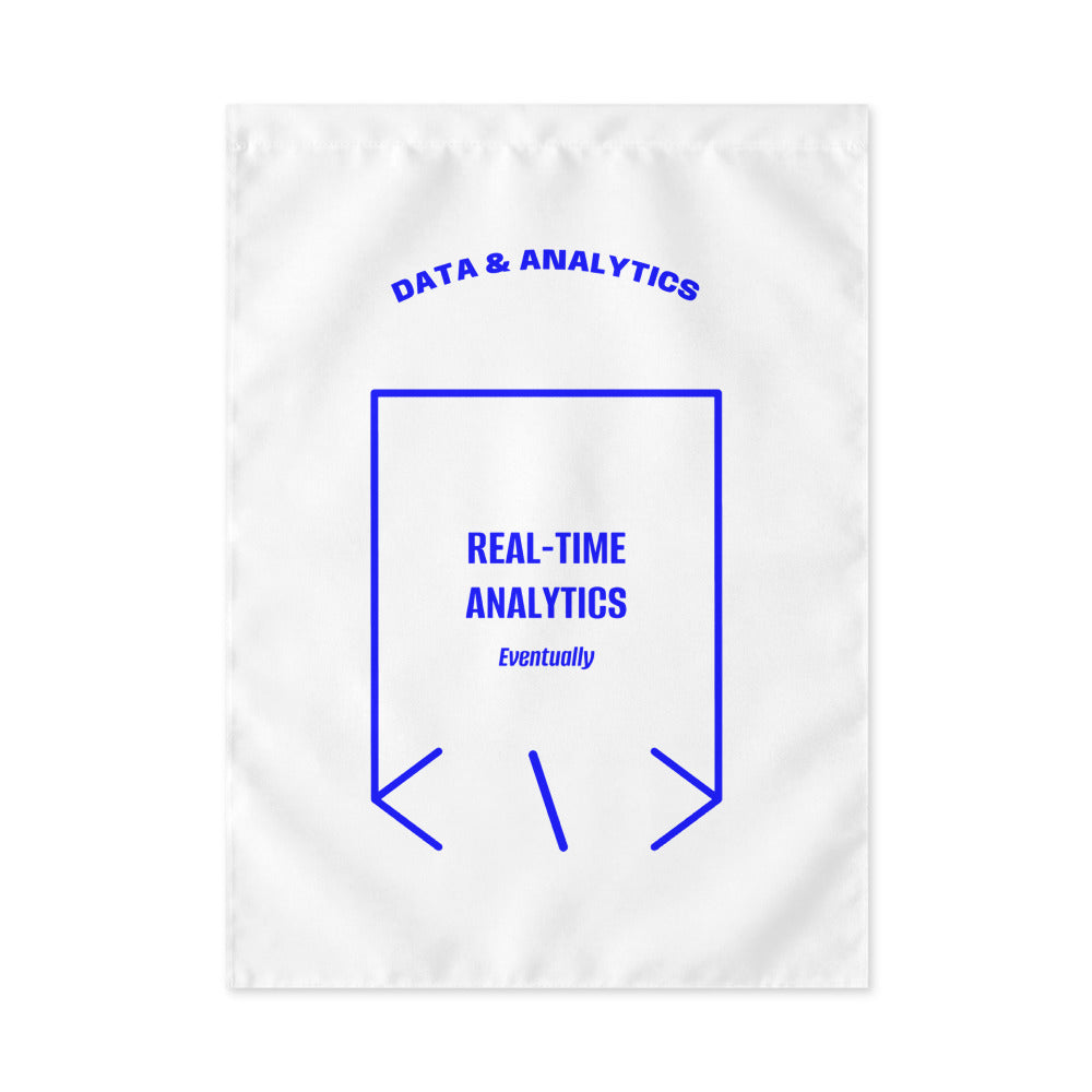 Real-Time Analytics — White Blue back mockup