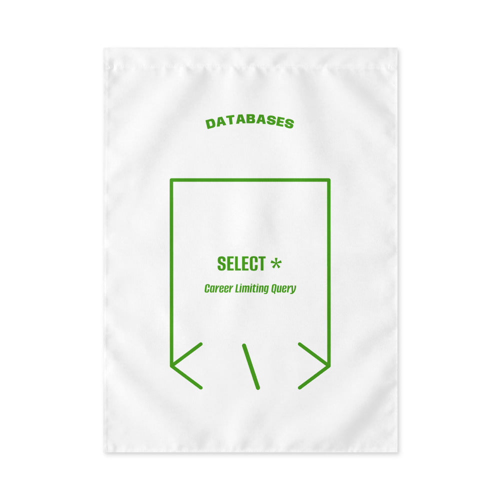 SELECT * — White Green back mockup