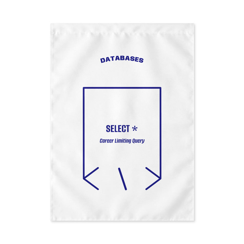 SELECT * — White Navy back mockup