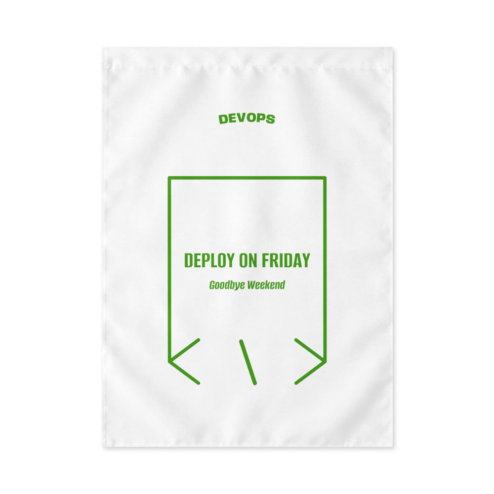 Deploy On Friday — White Green back mockup