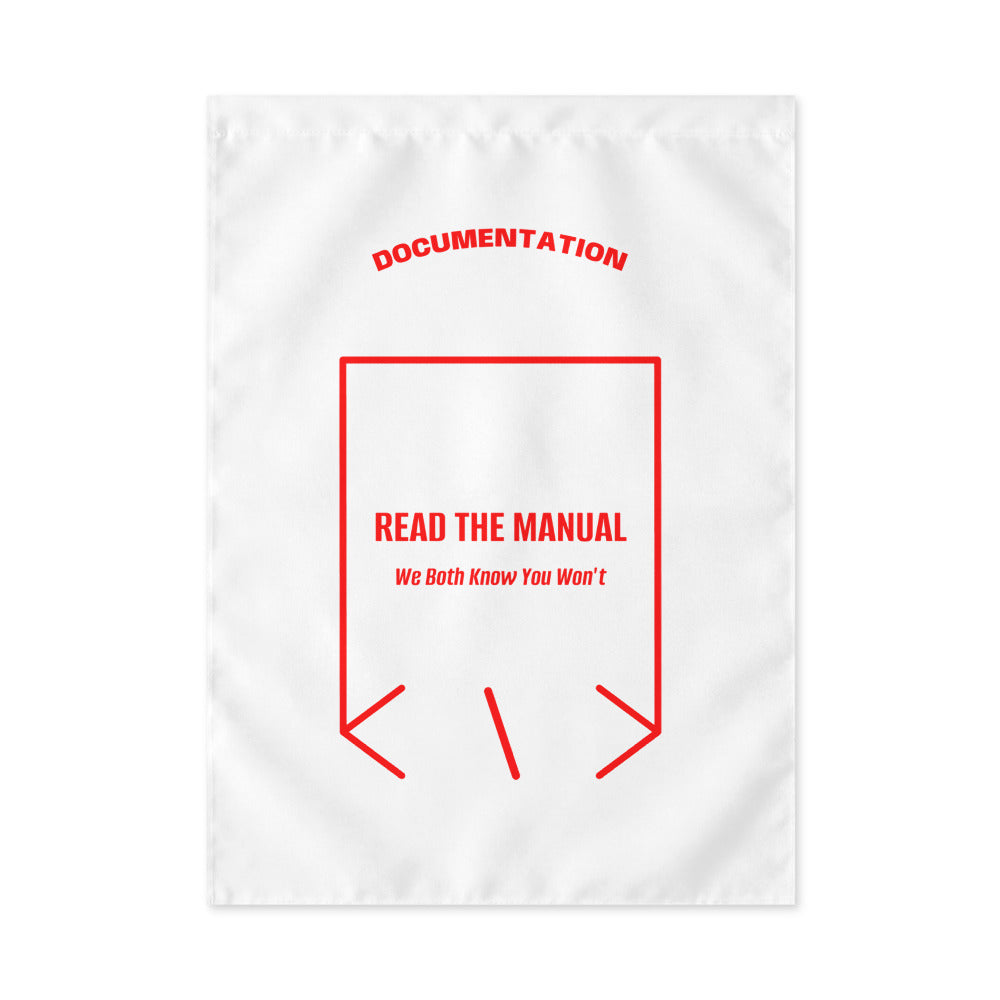 Read The Manual — White Red back mockup