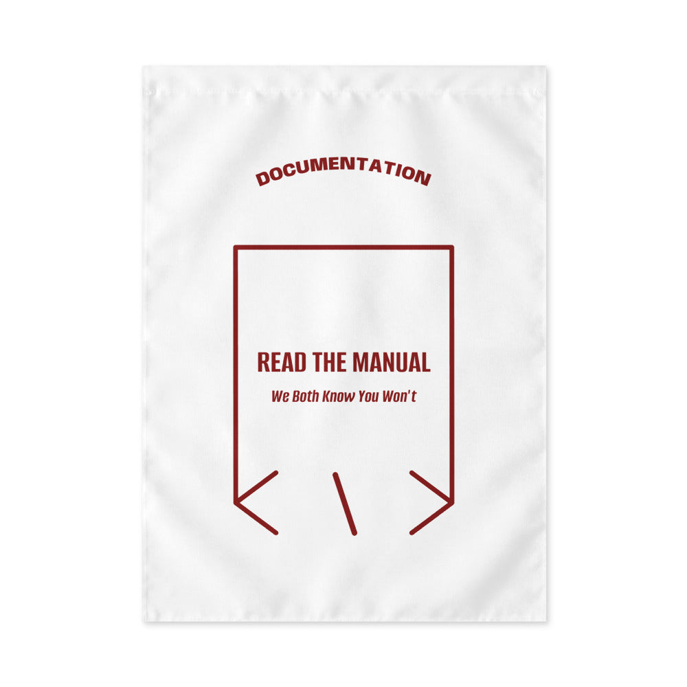 Read The Manual — White Maroon back mockup