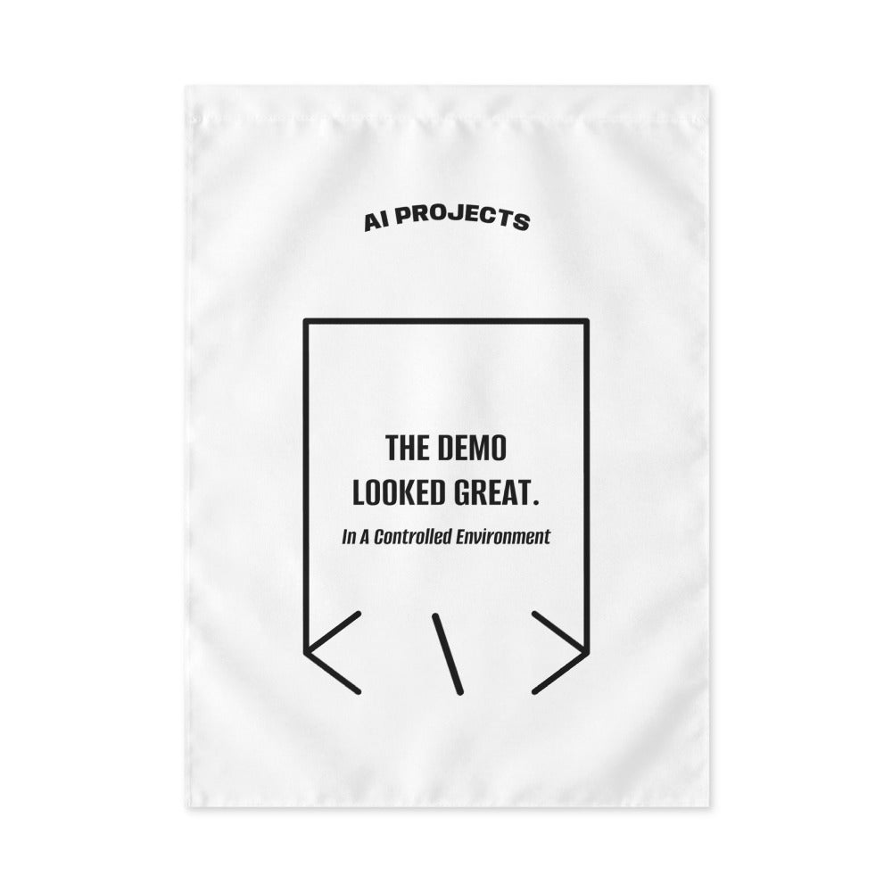 The Demo Looked Great. — White Black back mockup