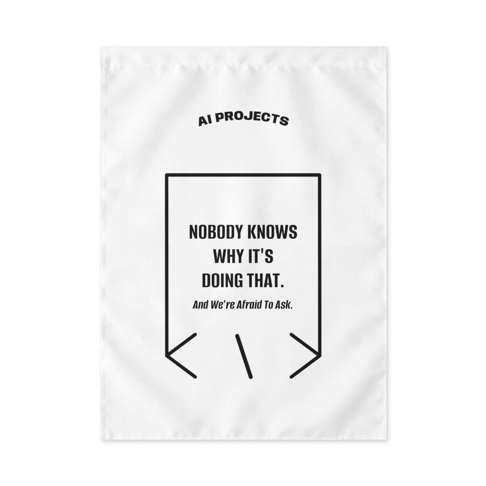 Nobody Knows Why It's Doing That. — White Black back mockup