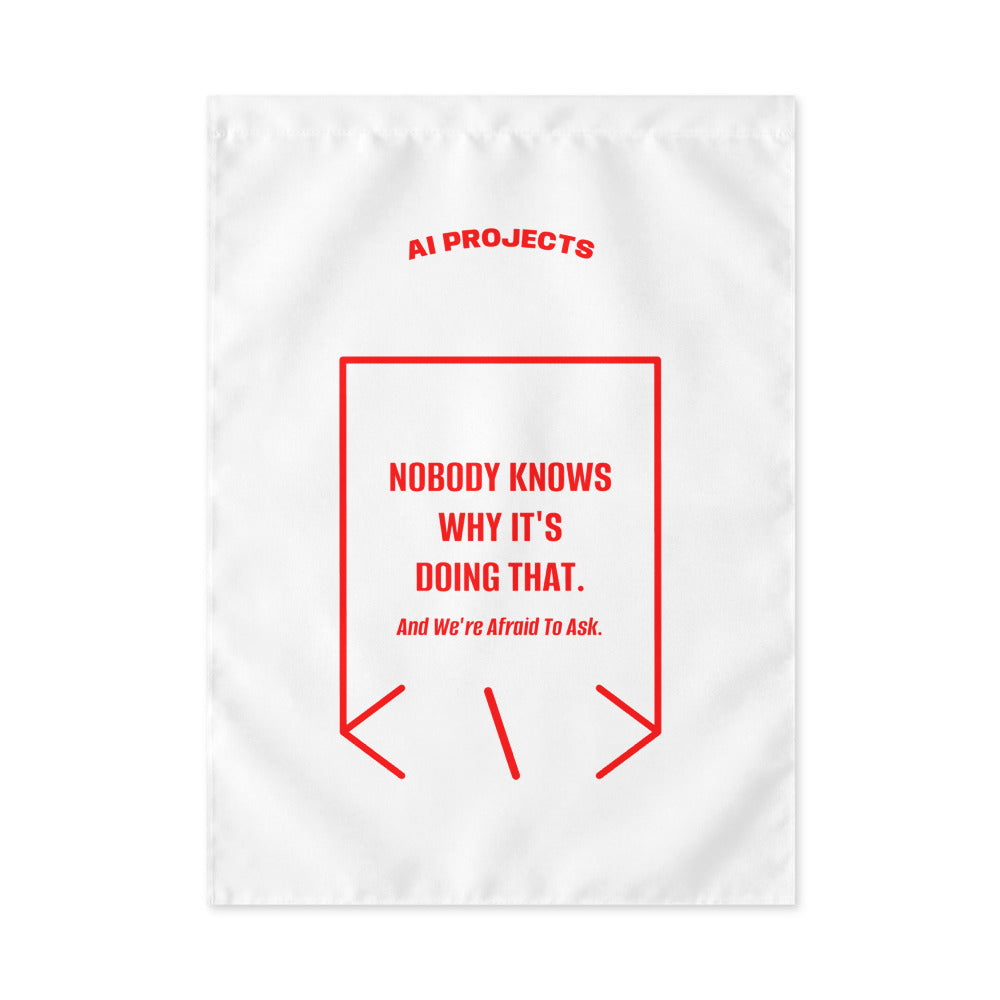 Nobody Knows Why It's Doing That. — White Red back mockup