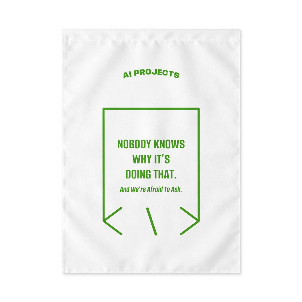Nobody Knows Why It's Doing That. — White Green back mockup