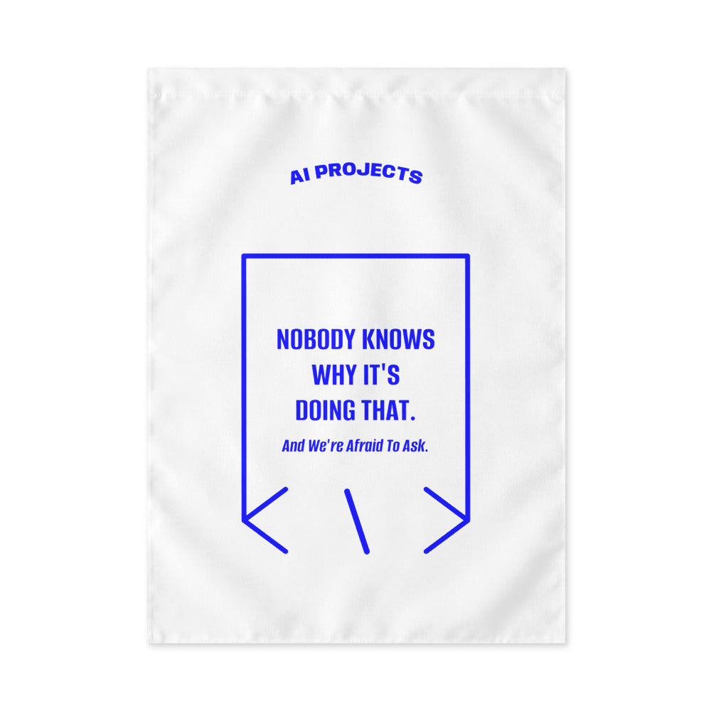 Nobody Knows Why It's Doing That. — White Blue back mockup