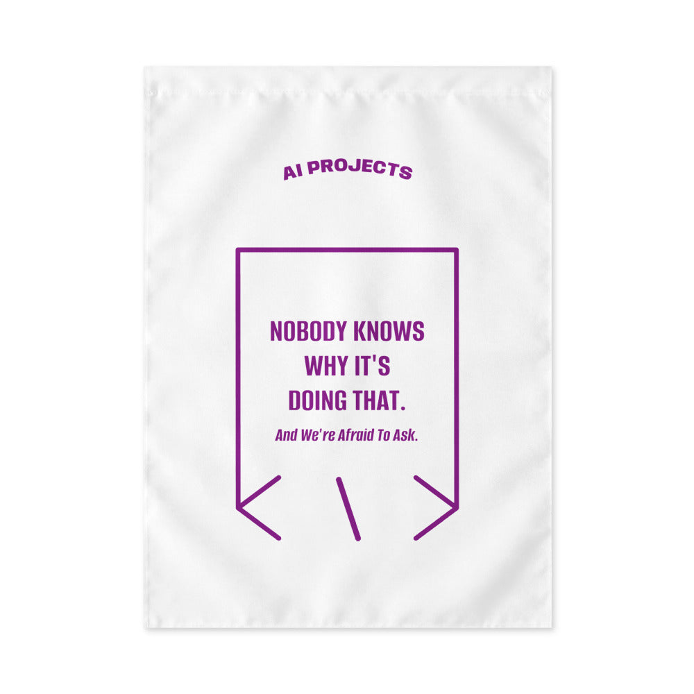 Nobody Knows Why It's Doing That. — White Purple back mockup