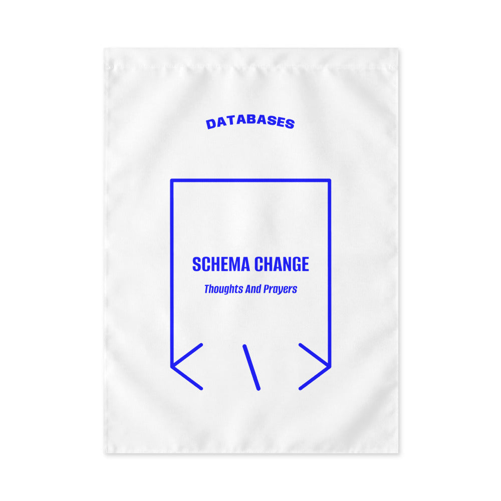 Schema Change — White Blue back mockup