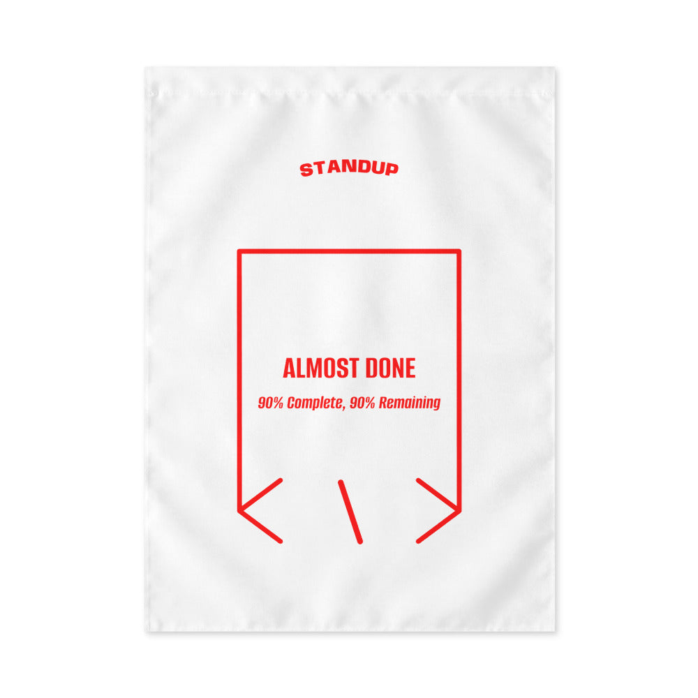 Almost Done — White Red back mockup