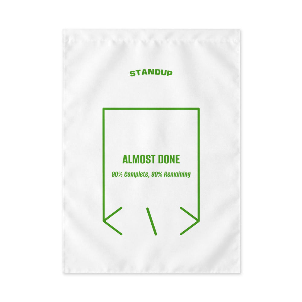 Almost Done — White Green back mockup