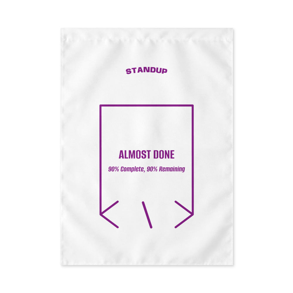 Almost Done — White Purple back mockup