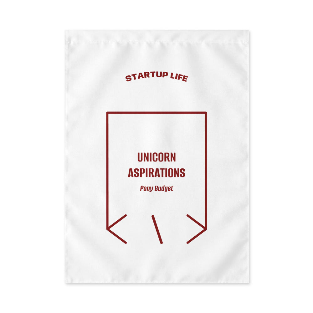 Unicorn Aspirations — White Maroon back mockup