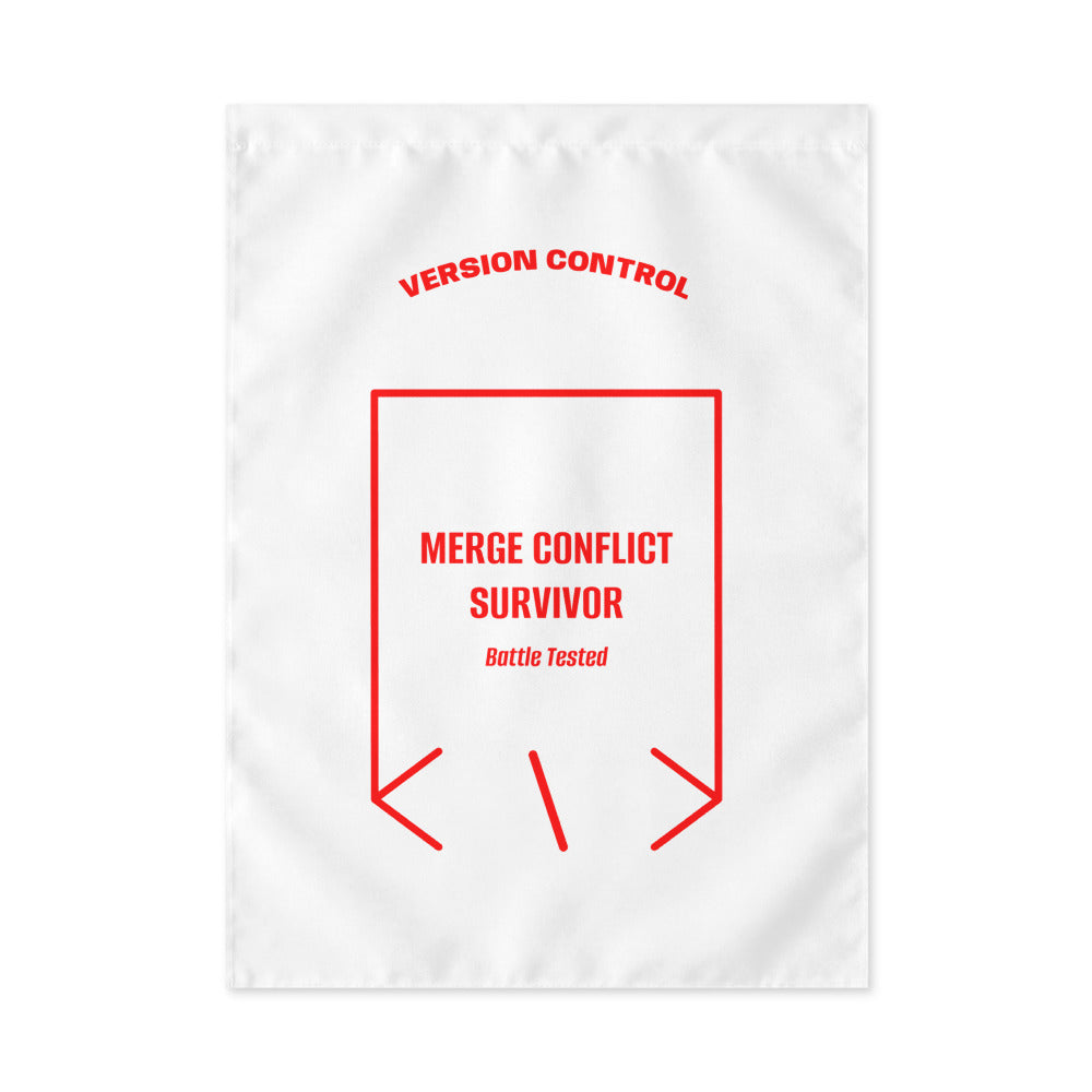 Merge Conflict Survivor — White Red back mockup