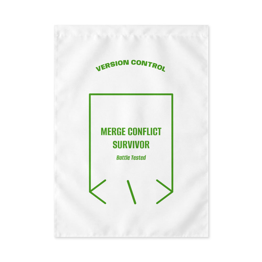 Merge Conflict Survivor — White Green back mockup
