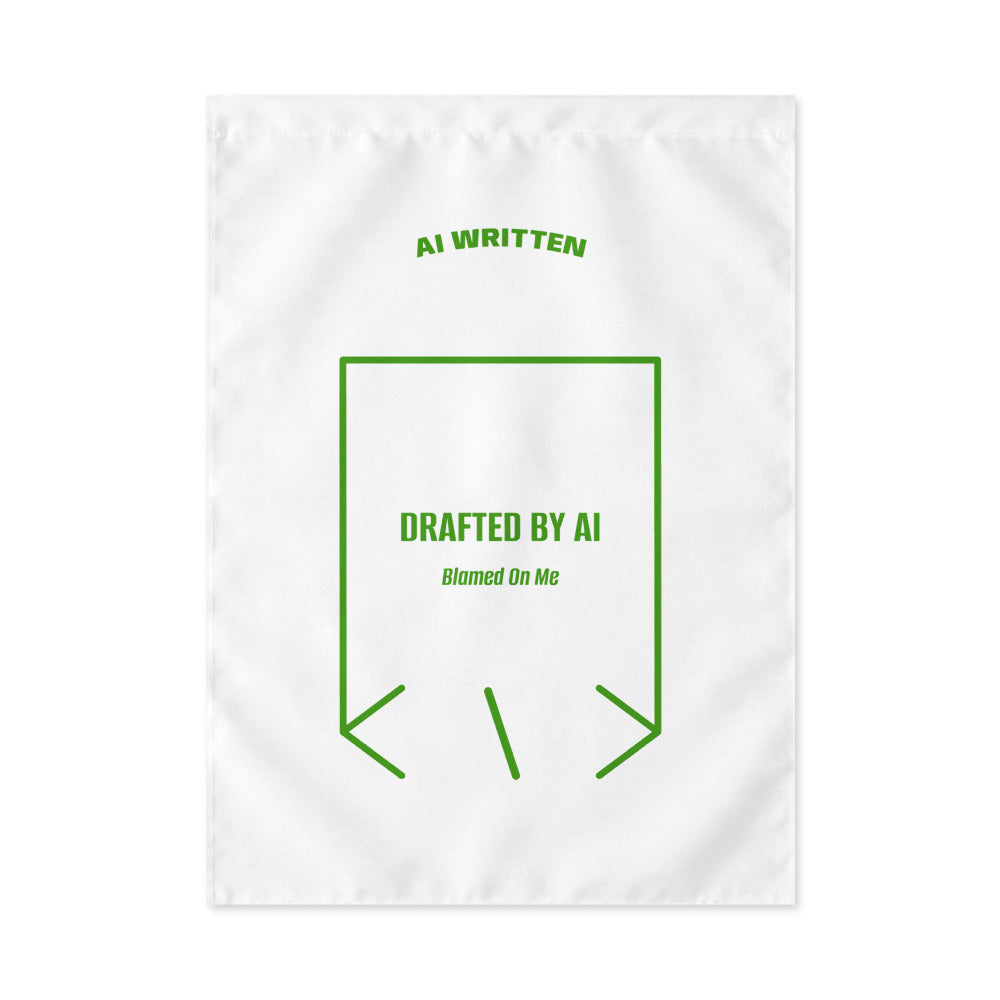 Drafted By AI — White Green back mockup