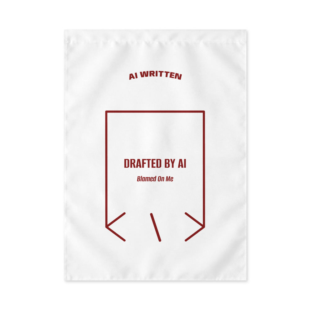 Drafted By AI — White Maroon back mockup