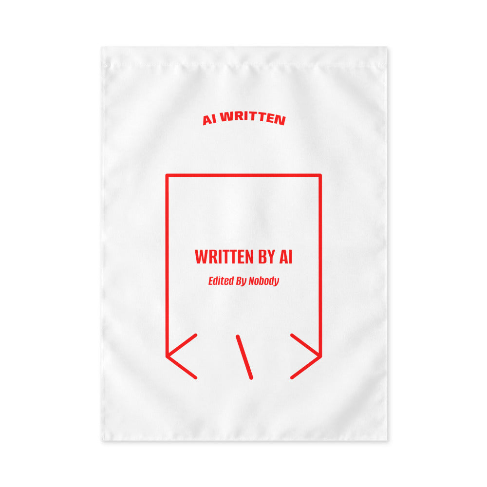 Written By AI — White Red back mockup