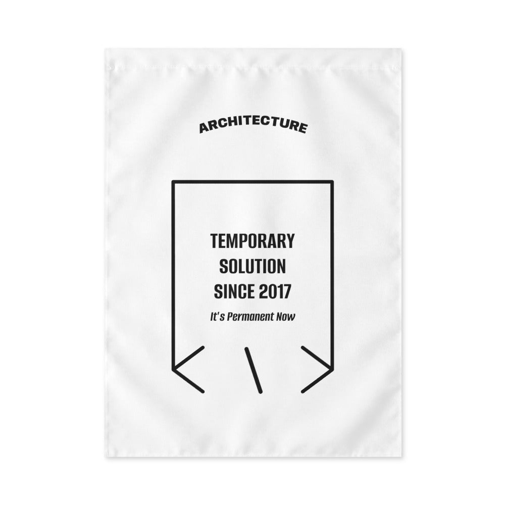 Temporary Solution Since 2017 — White Black back mockup
