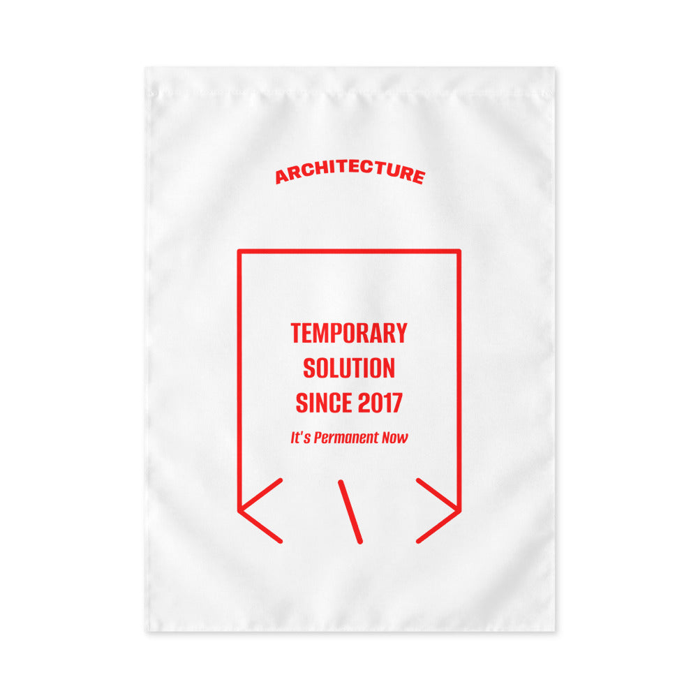 Temporary Solution Since 2017 — White Red back mockup