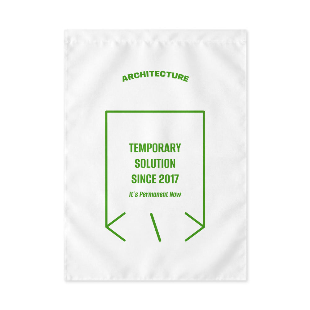 Temporary Solution Since 2017 — White Green back mockup