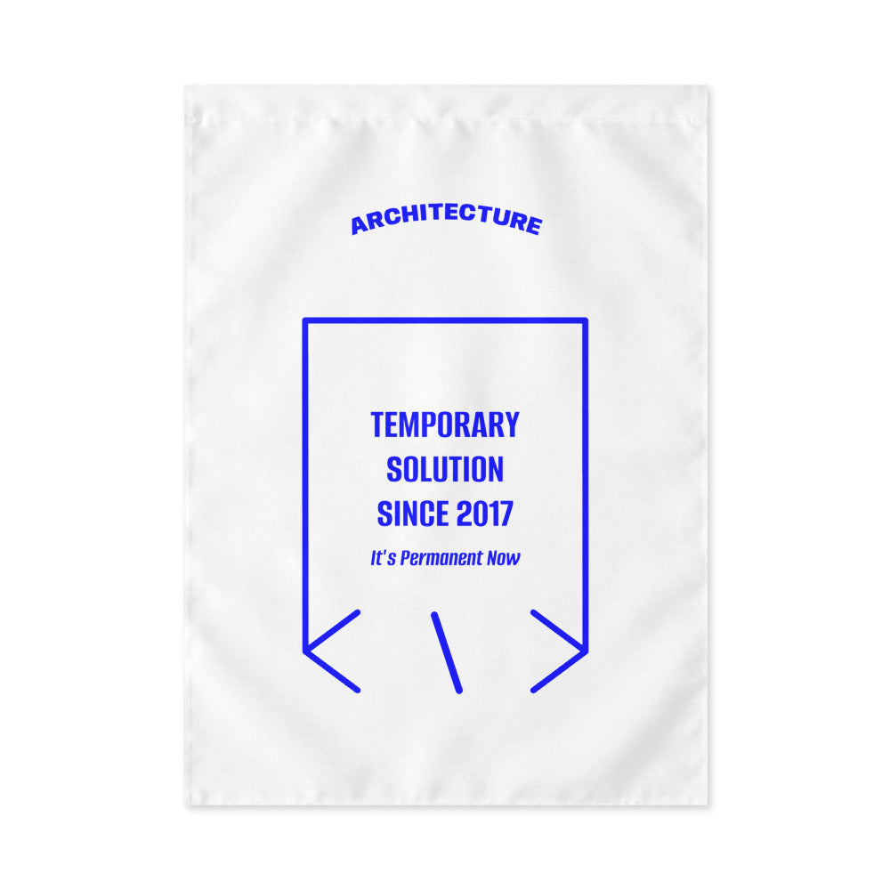 Temporary Solution Since 2017 — White Blue back mockup
