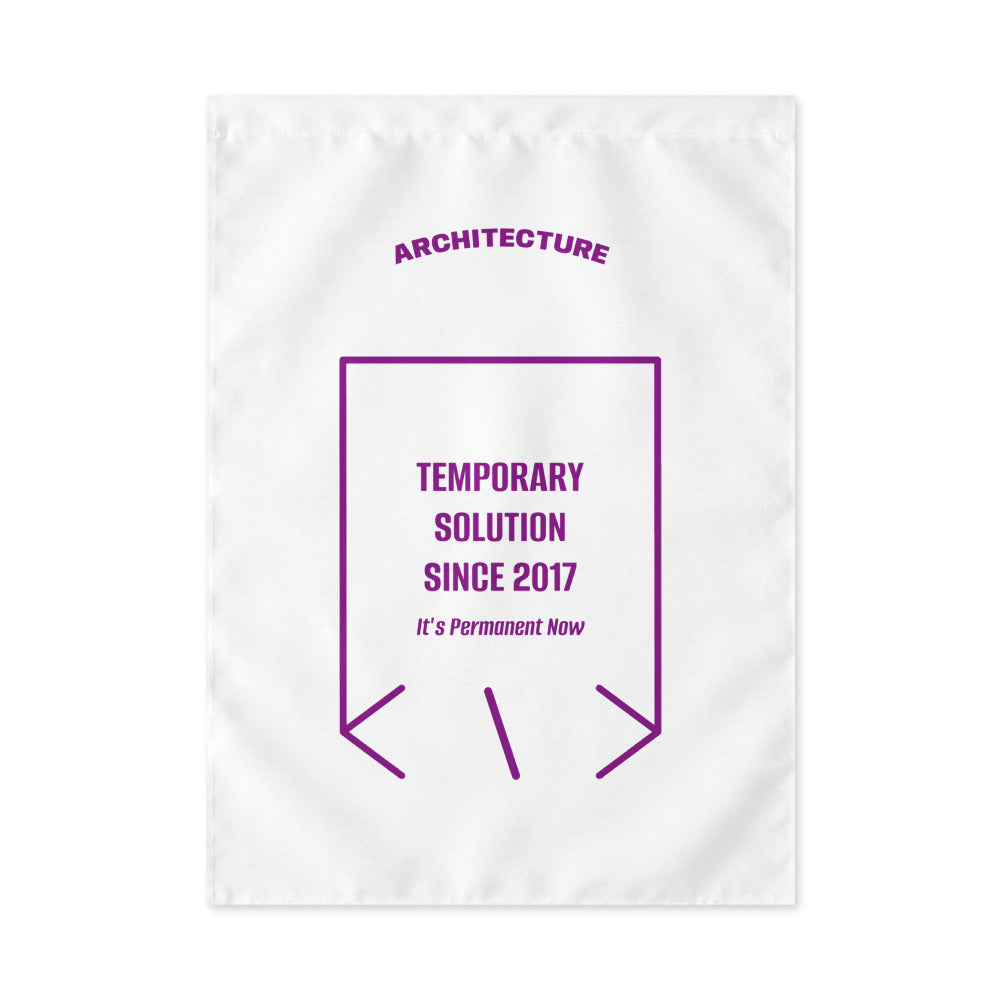 Temporary Solution Since 2017 — White Purple back mockup