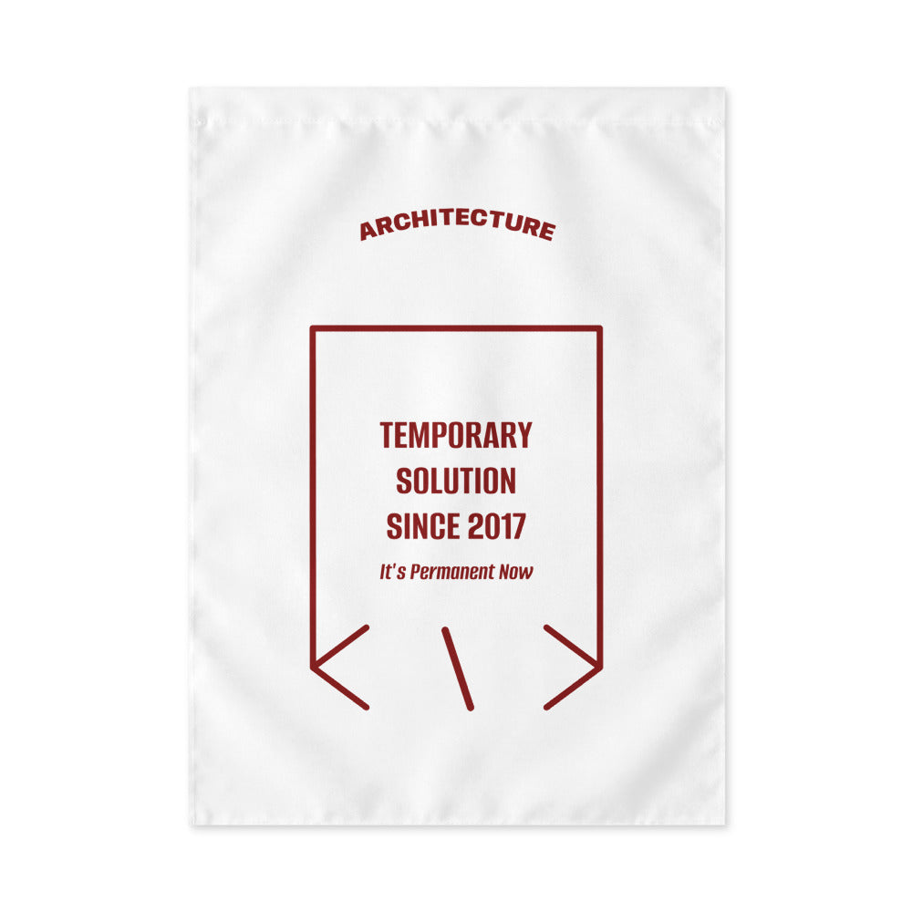 Temporary Solution Since 2017 — White Maroon back mockup