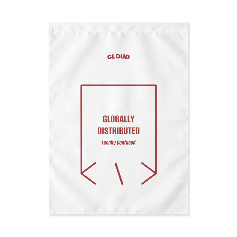 Globally Distributed — White Brown back mockup