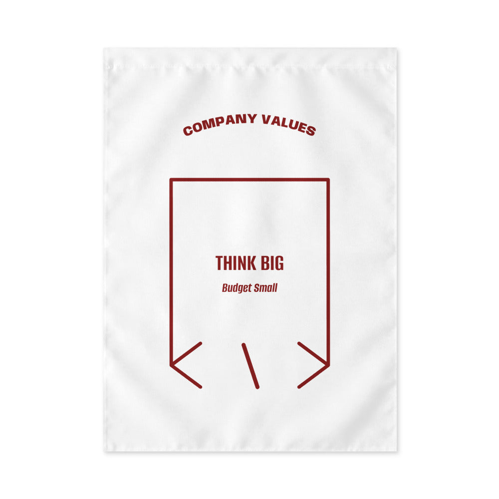 Think Big — White Maroon back mockup