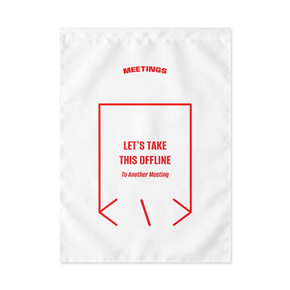 Let's Take This Offline — White Red back mockup
